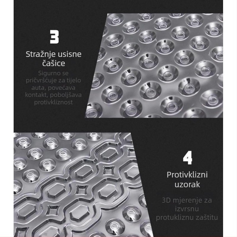 Auto podne prostirke od PVC-a, prozračne, universalna prilagodba, vodootporne, lako za čišćenje
