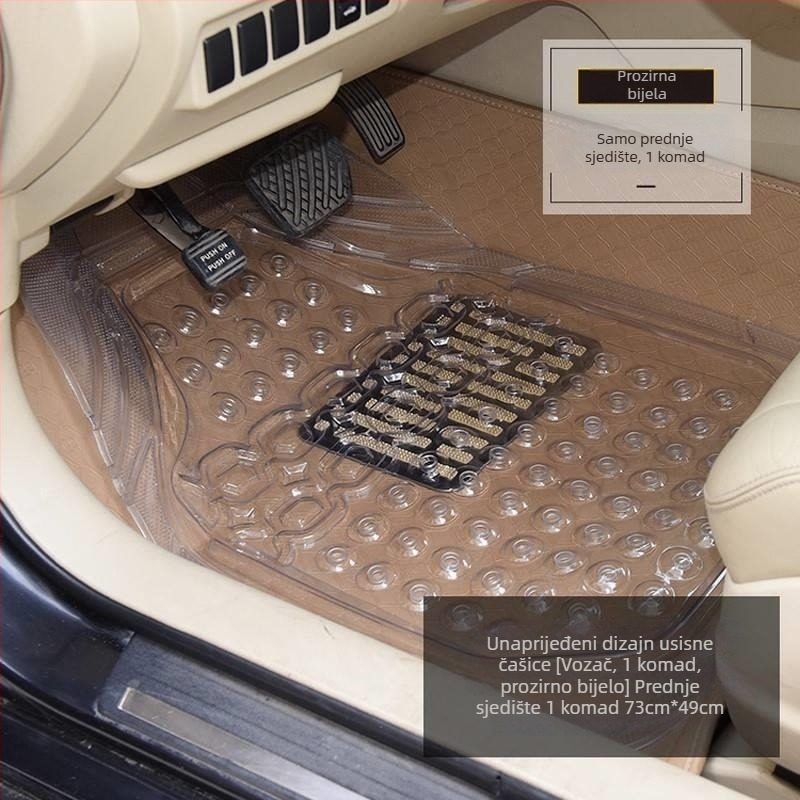 Auto podne prostirke od PVC-a, prozračne, universalna prilagodba, vodootporne, lako za čišćenje