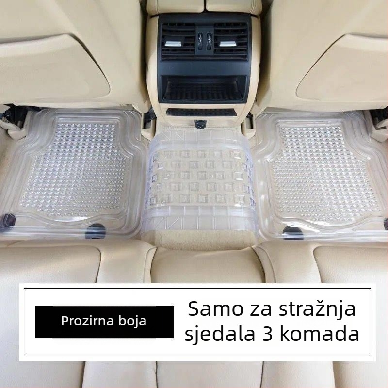 Auto podne prostirke od PVC-a, prozračne, universalna prilagodba, vodootporne, lako za čišćenje