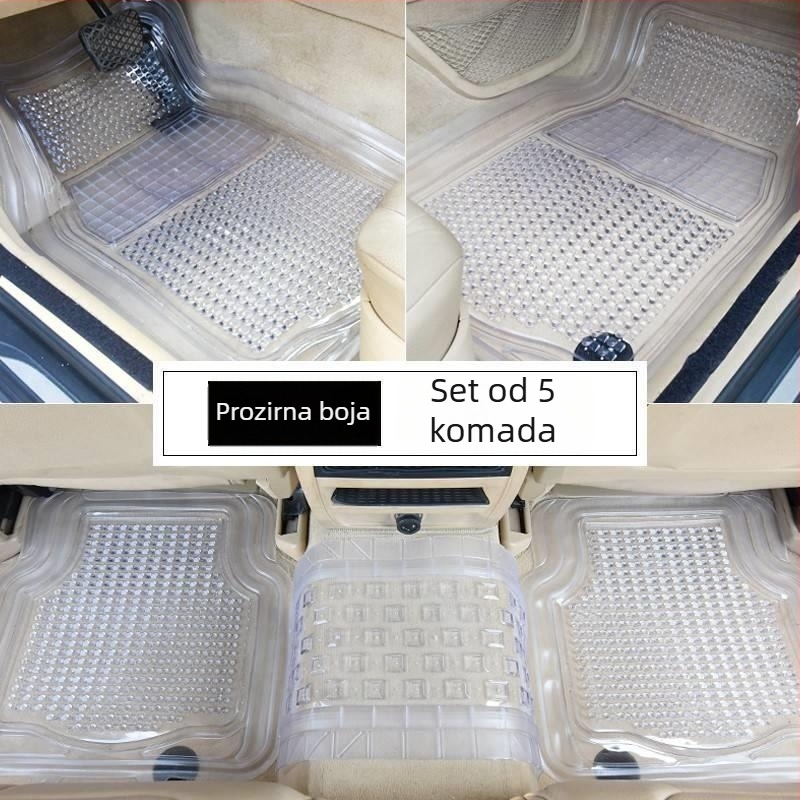 Auto podne prostirke od PVC-a, prozračne, universalna prilagodba, vodootporne, lako za čišćenje