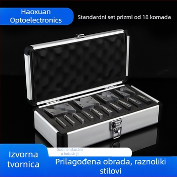 Oftalmološki set prizmi za ispitivanje i korekciju škiljenja, set prizmi s više kutova, standardni blok prizmi, 18 komada