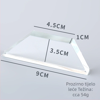 Set optičkih leća za fiziku za srednju školu, laboratorijski eksperimentalni pribor, lupa trapeznog oblika, optika visoke propusnosti