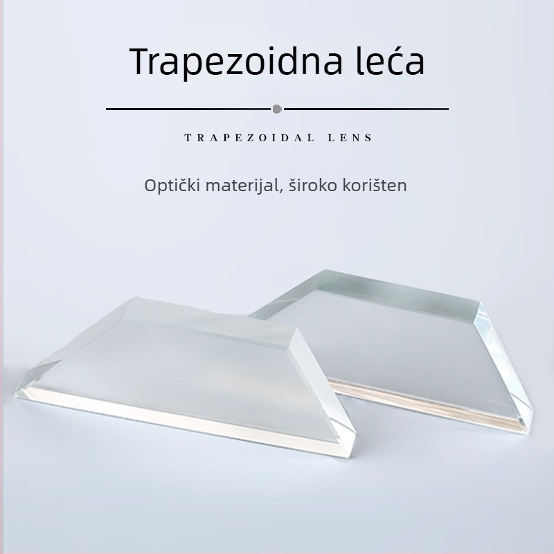Set optičkih leća za fiziku za srednju školu, laboratorijski eksperimentalni pribor, lupa trapeznog oblika, optika visoke propusnosti