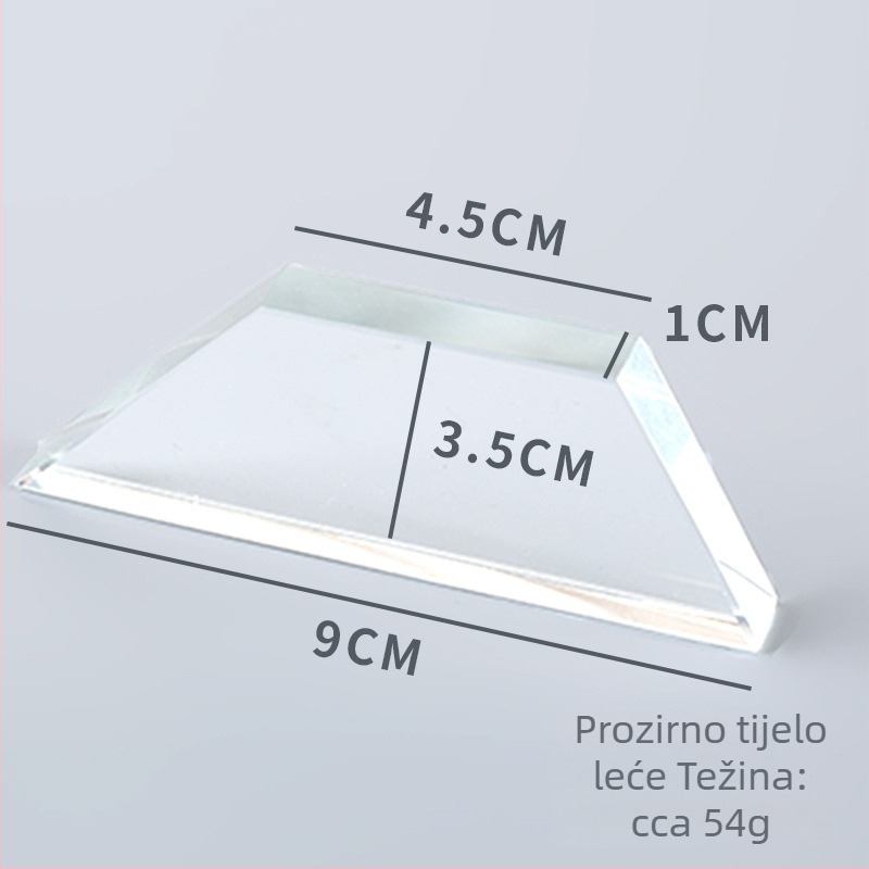 Set optičkih leća za fiziku za srednju školu, laboratorijski eksperimentalni pribor, lupa trapeznog oblika, optika visoke propusnosti