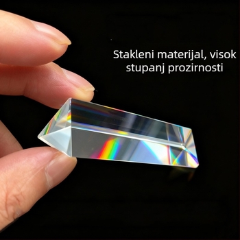 K9 optičko staklo trokutna prizma – nastavna pomagala za refrakciju, edukativno, raspršivanje svjetla u dugu
