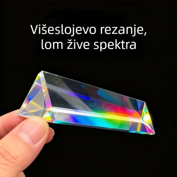 K9 optičko staklo trokutna prizma – nastavna pomagala za refrakciju, edukativno, raspršivanje svjetla u dugu