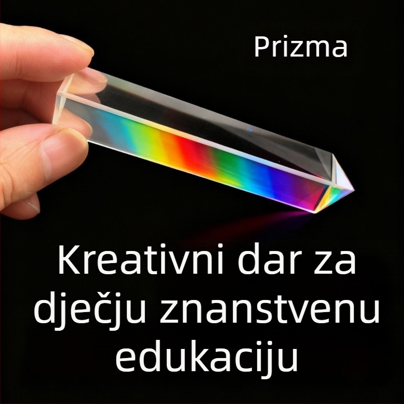 K9 optičko staklo trokutna prizma – nastavna pomagala za refrakciju, edukativno, raspršivanje svjetla u dugu
