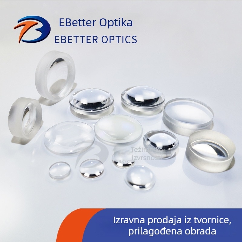 Plošna konkavna leća, K9 staklo, fokusa duljina -20 mm, bez premaza, model YBT-GQ13-006-020, marka Yibeite