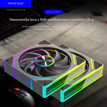 Prism 8Pro ventilator kućišta s hidraulickim ležajevima, 800-1800 RPM, 21 dB, zračno hlađenje