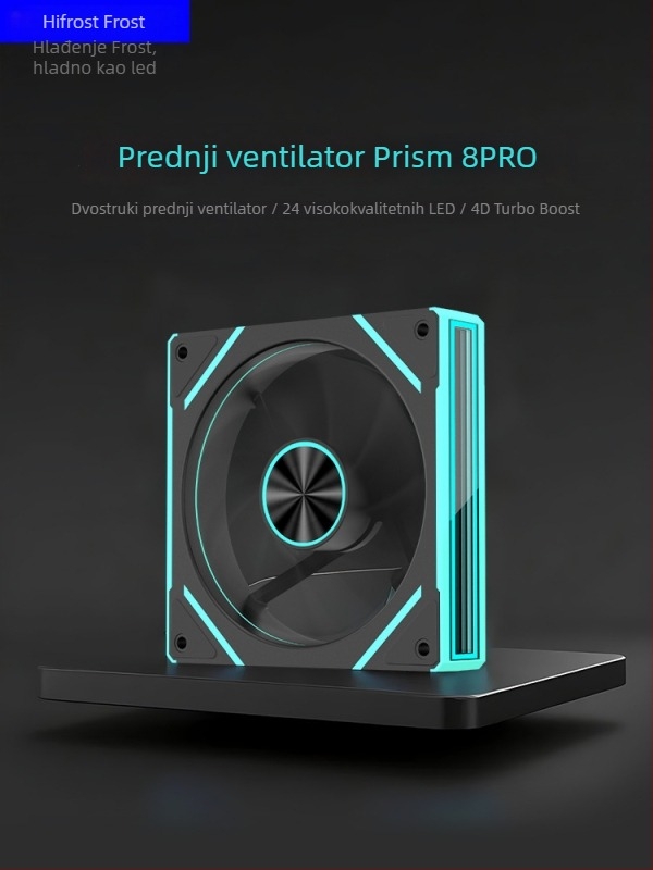 Prism 8Pro ventilator kućišta s hidraulickim ležajevima, 800-1800 RPM, 21 dB, zračno hlađenje