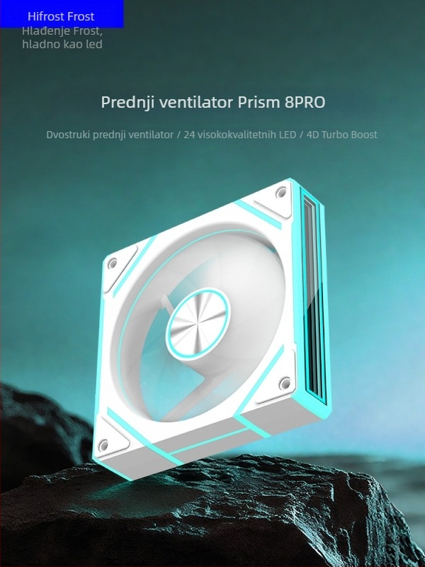 Prism 8Pro ventilator kućišta s hidraulickim ležajevima, 800-1800 RPM, 21 dB, zračno hlađenje