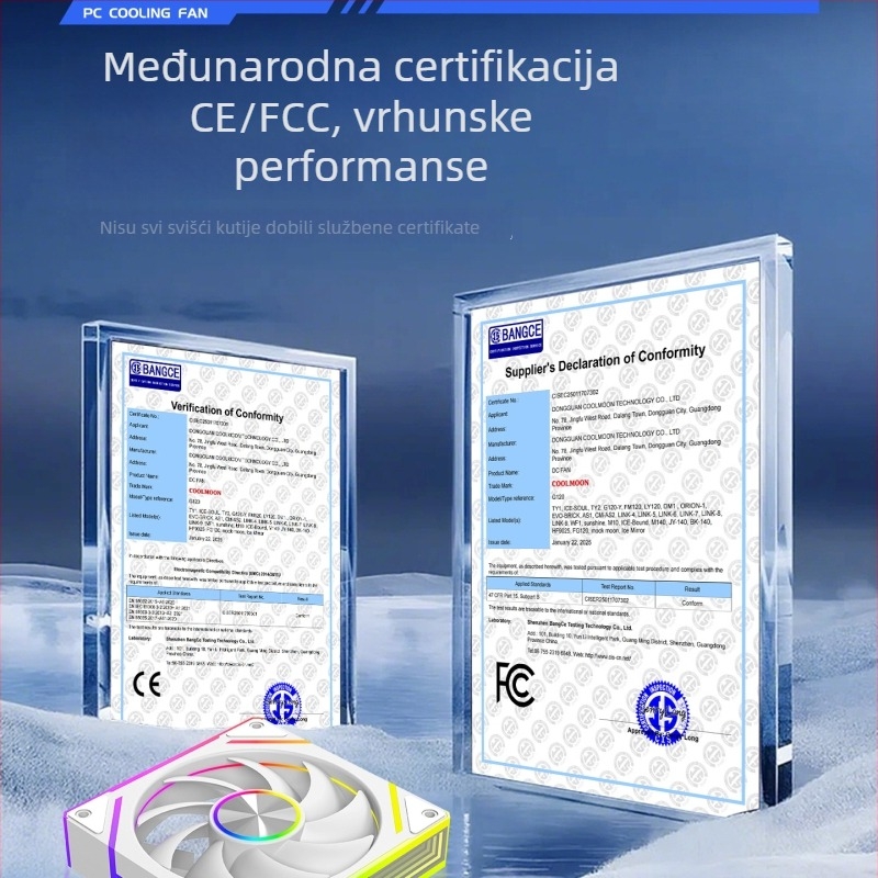 Prism 8Pro ventilator kućišta s hidraulickim ležajevima, 800-1800 RPM, 21 dB, zračno hlađenje