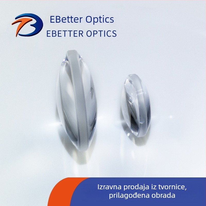 Billet UV spojeni kvarc dvostruko konveksna leća Ø25,40 mm, F=500,00 mm, bez premaza