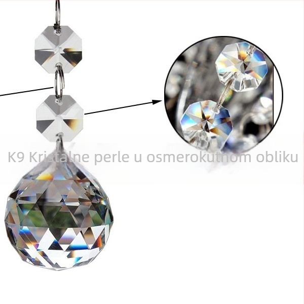 X110 20-dijelni set kristalnih visećih kuglica, europski stil