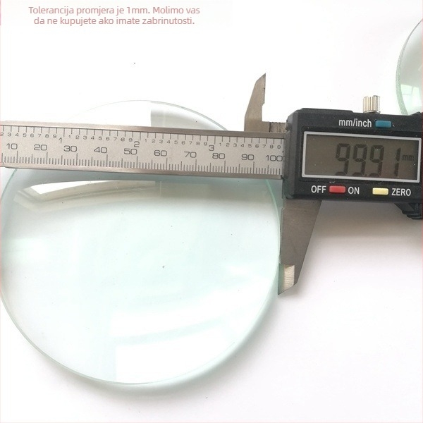 Povećalo od optičkog stakla, konveksna leća, fokusiranje slike, povećanje