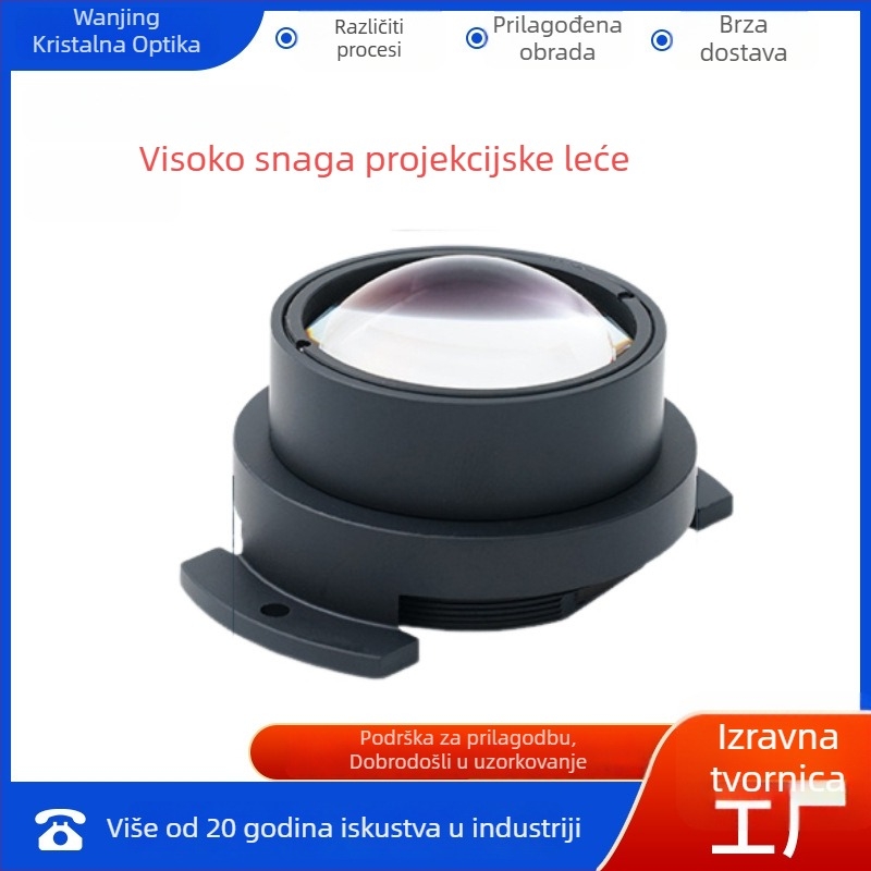 Kondenzacijska leća skup za reklamne projekcije, rasvjeta na pozornici i noćne lampe za ribolov – Model 7082, Crystal Glow Optics