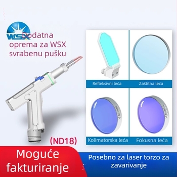 Pribor za lasersko zavarivanje — Ručna laserska pištola Wanshunxing s zaštitnom lećom za fokusiranje, refleksiju i kolimaciju