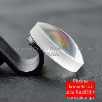 Optička leća od optičkog stakla s plosko-konveksnim oblikom, model K9, materijali: K9 i drugi optički materijali, marka: Qunda optics, za teleskope, projektore, medicinske uređaje i nastavne instrumente