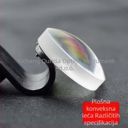 Optička leća od optičkog stakla s plosko-konveksnim oblikom, model K9, materijali: K9 i drugi optički materijali, marka: Qunda optics, za teleskope, projektore, medicinske uređaje i nastavne instrumente