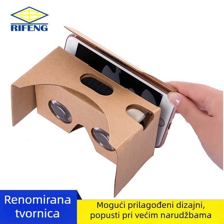 RF-A033 Kartonske VR naočale s akrilnim lećama — prilagodljive, paket 100 kom., pogodne za kućno kino i poklone za događaje.