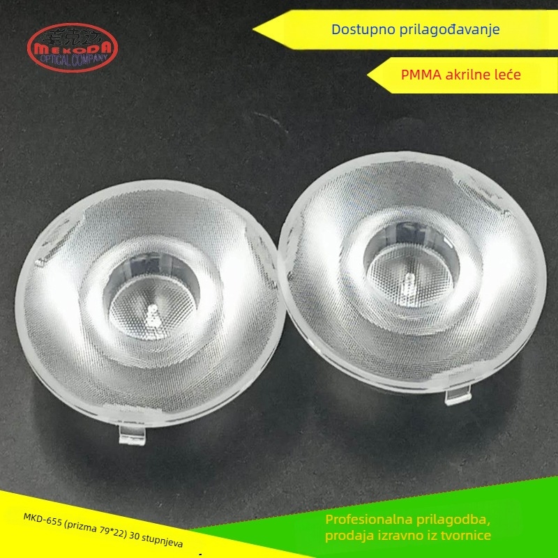 LED optička leća MKD-655, 30°, PMMA, 4 otvora, 228 g
