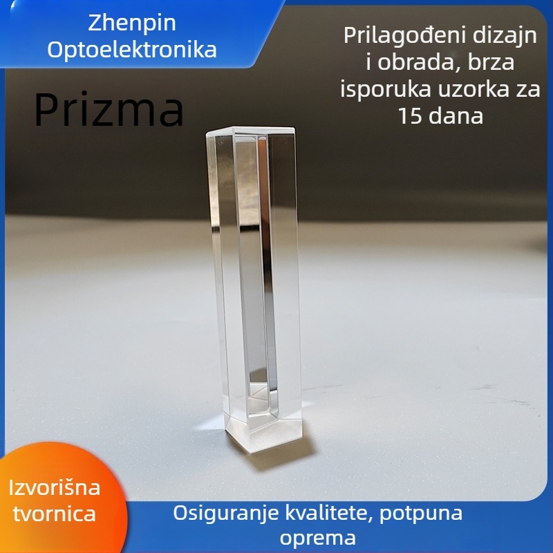 Prizma od preciznog optičkog stakla s anti-refleksnim premazom za smanjenje neželjenog svjetla, poligonalna prizma, optička klasa