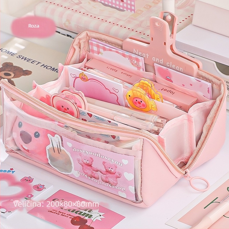 Pen barrier kutija za olovke, tkanina, univerzalni stil, korejski dizajn