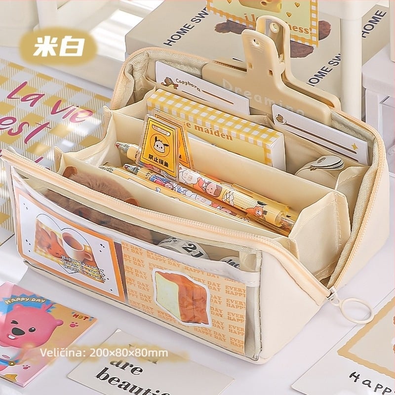 Pen barrier kutija za olovke, tkanina, univerzalni stil, korejski dizajn