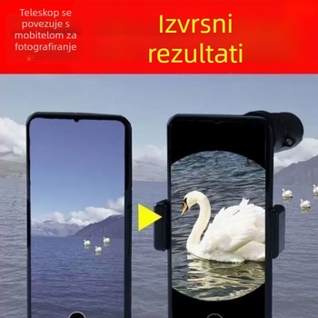 Monokularni teleskop za telefon, 8x povećanje, noćni vid bez IR, kroz zidove, HD profesionalan