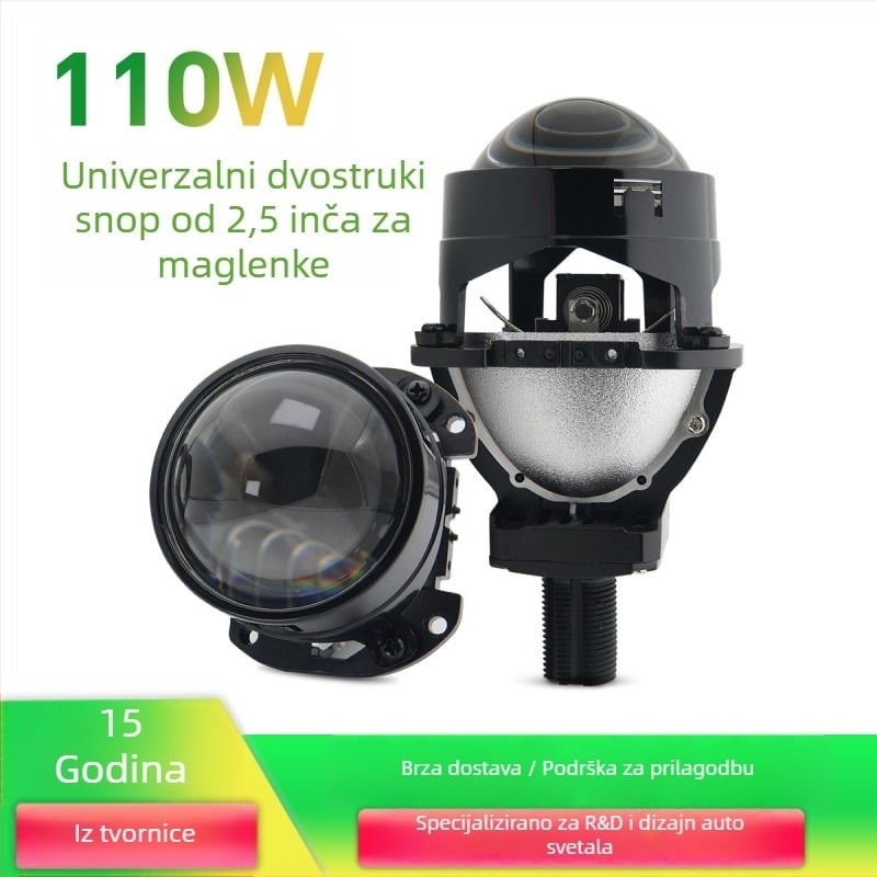 Bi-Lens automobilska LED svjetla s integriranom lećom, 50W, 12V, 6000LM, aluminijska legura
