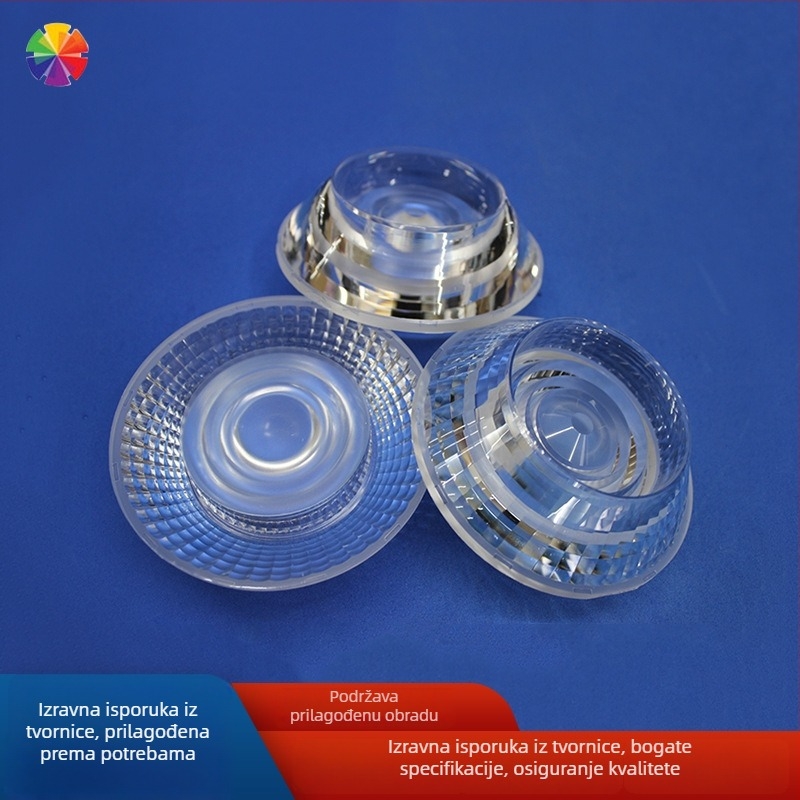COB LED optička leća, model CR, PMMA, prijenos svjetla 98%, kut snopa 12/24/36/60