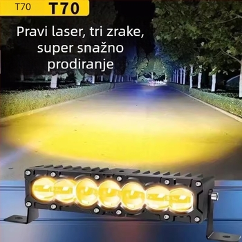 Xinwuke LED reflektor s 7 dioda, direktni snop s laserskom lećom, 40W/65W niski/visoki snop, 12-24V, 5000-6000K, za kamione
