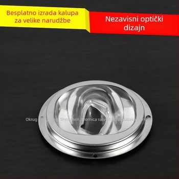 LED visokoučinkovita leća ulične lampe (Model 92), borosilikatno staklo, propusnost svjetla iznad 95%, kut zračenja 60–130°