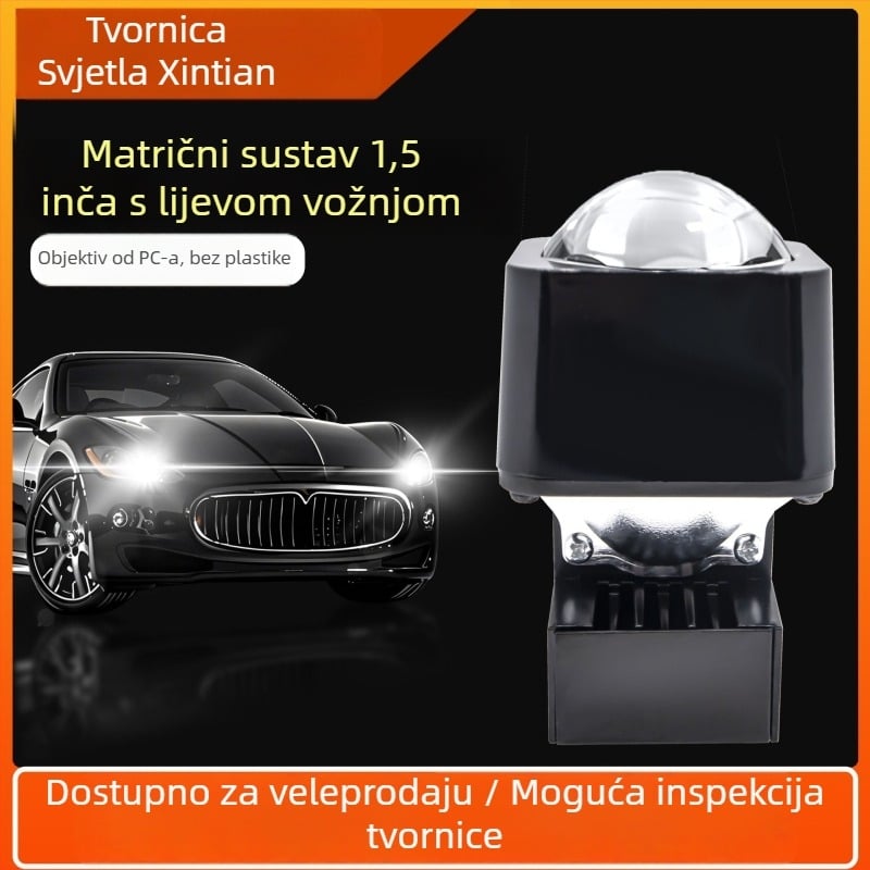 LED glavni svjetlo s matricnom dvostrukom lećom – 38W, 13V, aluminijsko kućište, LED izvor, vijek trajanja 5000h