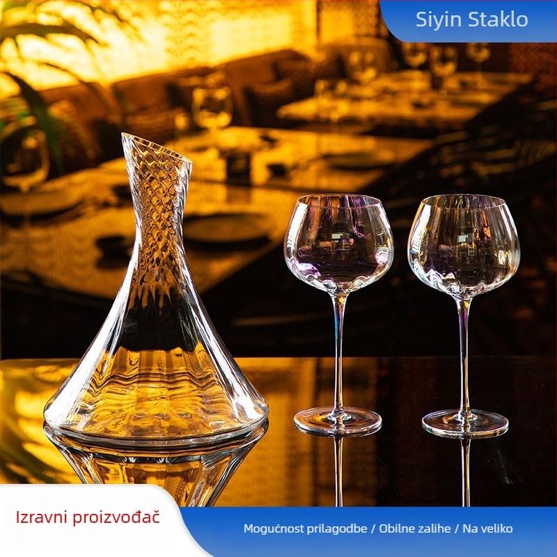 Dekan ter za vino Jiahe (Marka: Jiahe; Materijal: Staklo; Kategorija: Dekanter; Stil: svijetli luksuz; Težina: 820 g)