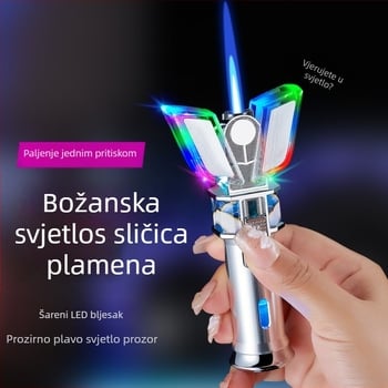 Metalna plinska zapaljka na butan, višekratna upotreba, otporna na vjetar, s otiskom logotipa i prilagođavanjem