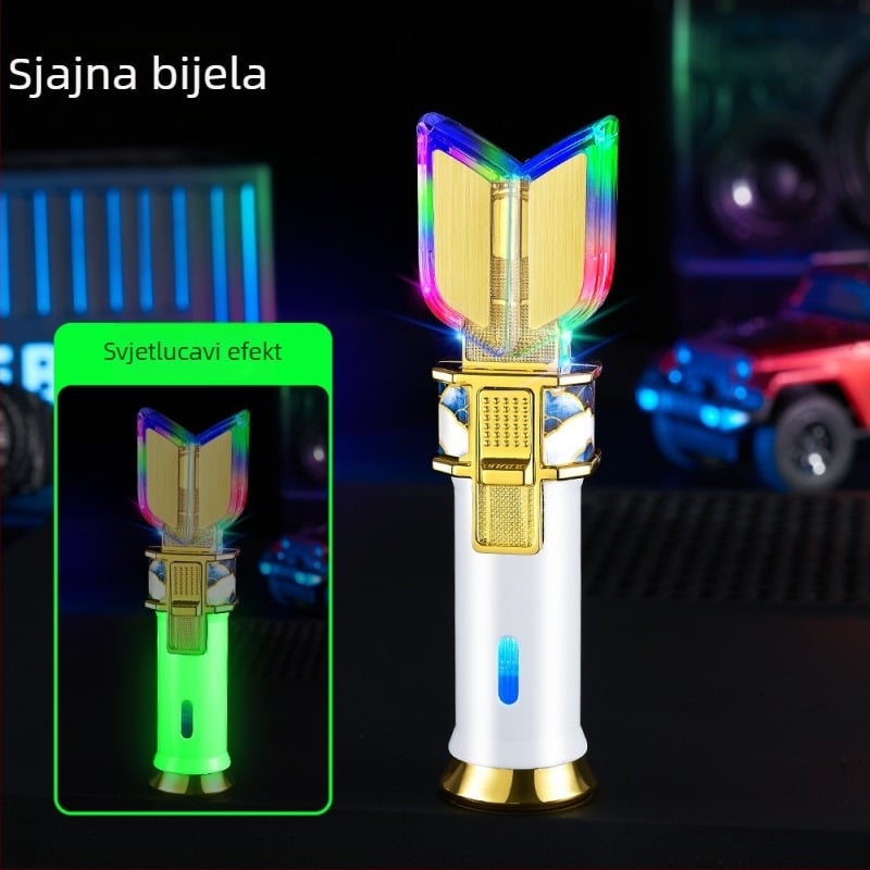 Metalna plinska zapaljka na butan, višekratna upotreba, otporna na vjetar, s otiskom logotipa i prilagođavanjem