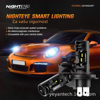 NovSight aluminijski automobilski LED prednji svjetla H4, 80W/par, DC12-16V, 18000 lm/par, IP68, vijek >100000 h