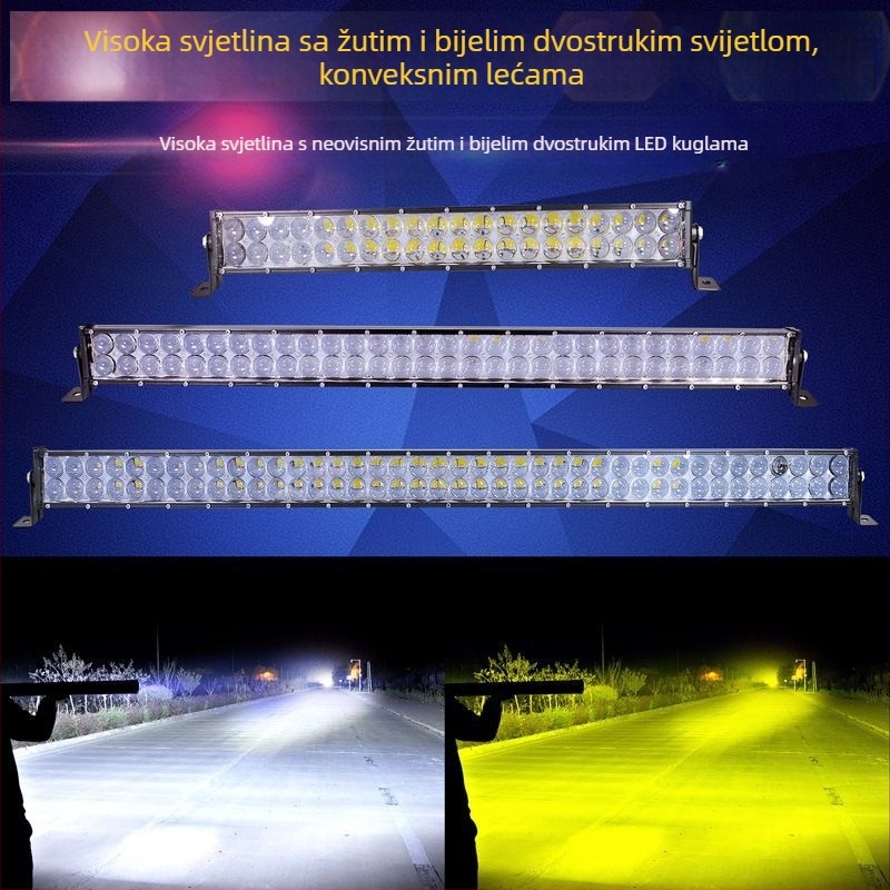 LED reflektor s dvostrukom lećom za automobile i terenska vozila, 120W, 12-60V, vodootporan