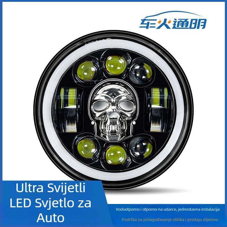 Wrangler Skull LED far za terenska vozila, 35W, 9-36V, IP67, LED 3535, vijek trajanja 50.000 sati