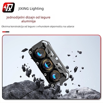 Motociklistički reflektori s tri leće, vanjska prednja svjetla za off-road, pomoćna svjetla, visoka svjetlosna snaga