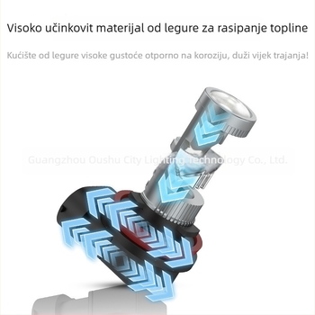 LED prednja svjetla od aluminijske legure, direktna ugradnja, integrirana leća H7/H11 i 9005/9006, dug rasvjetni snop za automobile i motocikle