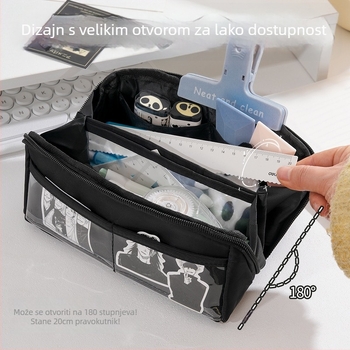 Quya platnena torbica za olovke – Velik kapacitet, Unisex, Korejskog stila