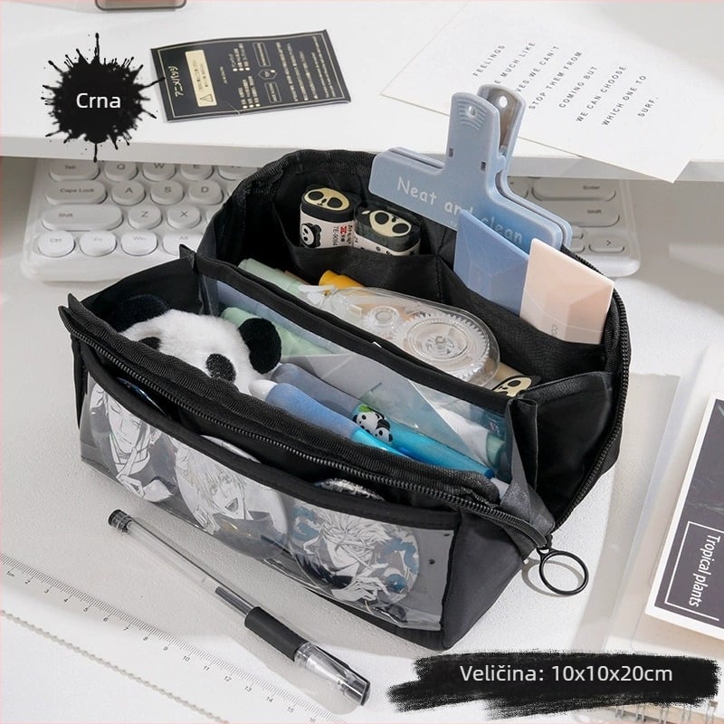 Quya platnena torbica za olovke – Velik kapacitet, Unisex, Korejskog stila