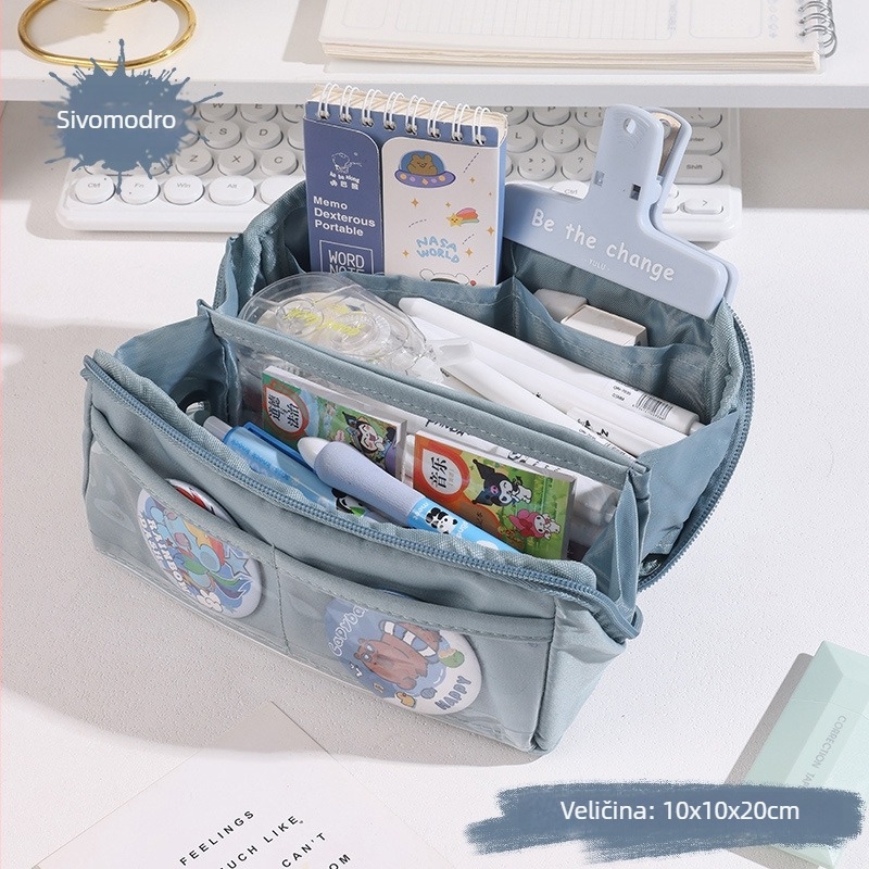 Quya platnena torbica za olovke – Velik kapacitet, Unisex, Korejskog stila