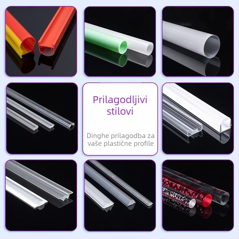 Dinghe prilagođeni LED vodič svjetla — LED traka i stup svjetla, PMMA, prijenos 85–90%, kut snopa 40°, model DHT-Y-00323