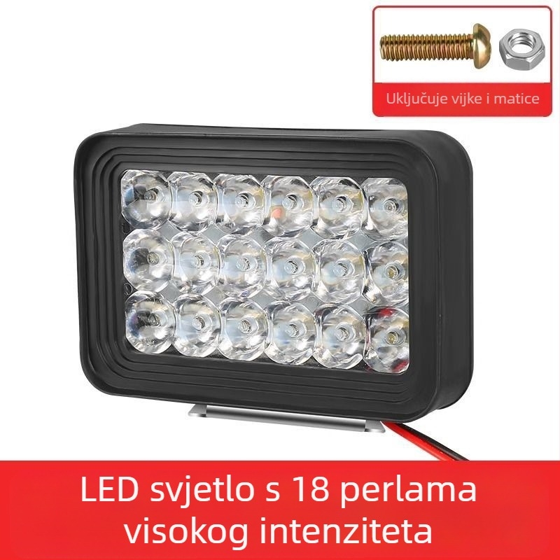 Prednje LED svjetlo za motocikl i električni tricikl, vanjska leća, 12V, 80A