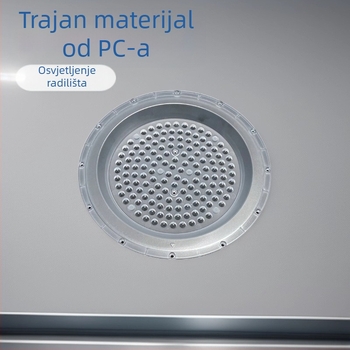 Lentila za industrijsku i rudarsku lampu s UFO prstenastim dizajnom, snop 60-90°, propusnost 92%, model UFO-a-100w-150w-200w, glavni materijal PCS