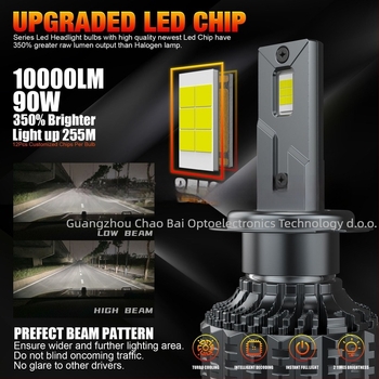 D2H LED prednja leća — zamjena za D2S/D4S Xenon, 60W, IP68, 5200LM, 9-32V