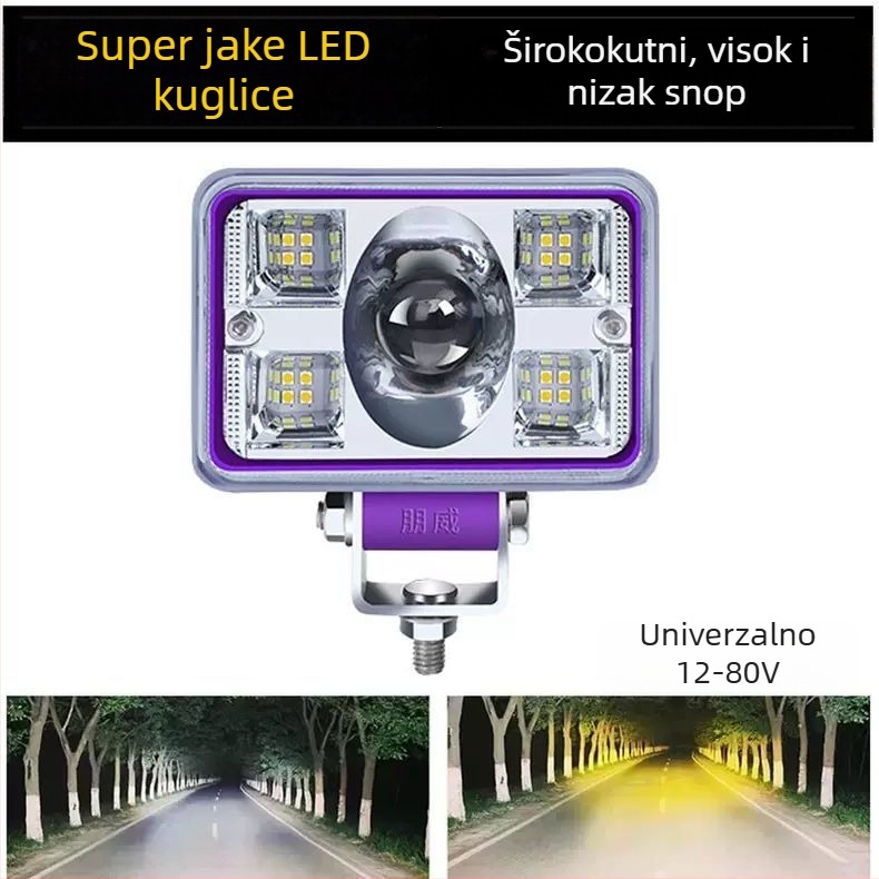 Prednje LED svjetlo za 24V električna vozila, vodootporno, 3000 lm, stil Laser Cannon